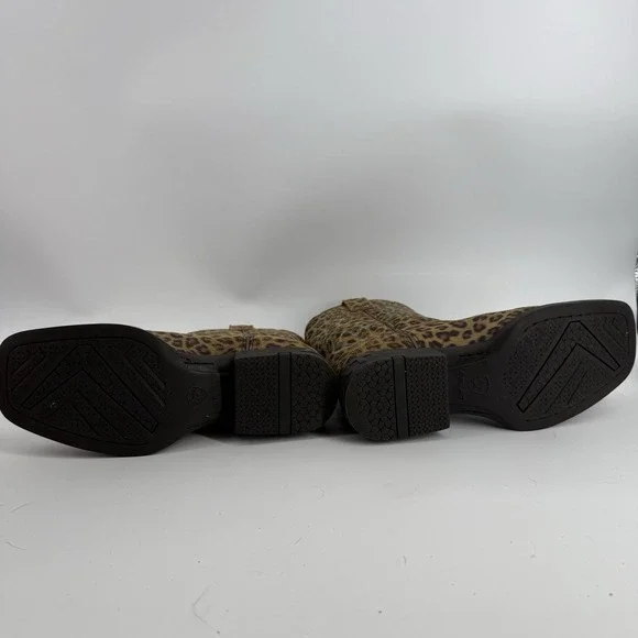 Ariat Kid's Primetime Leopard print Brown Leather US 1 Western Boot 10044422 - Picture 5 of 12